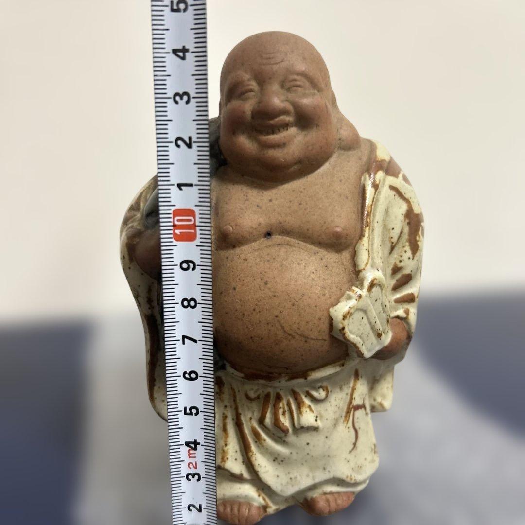 七福神の一神 「布袋様」の陶器製の置物　九谷焼　14cm アンティーク
